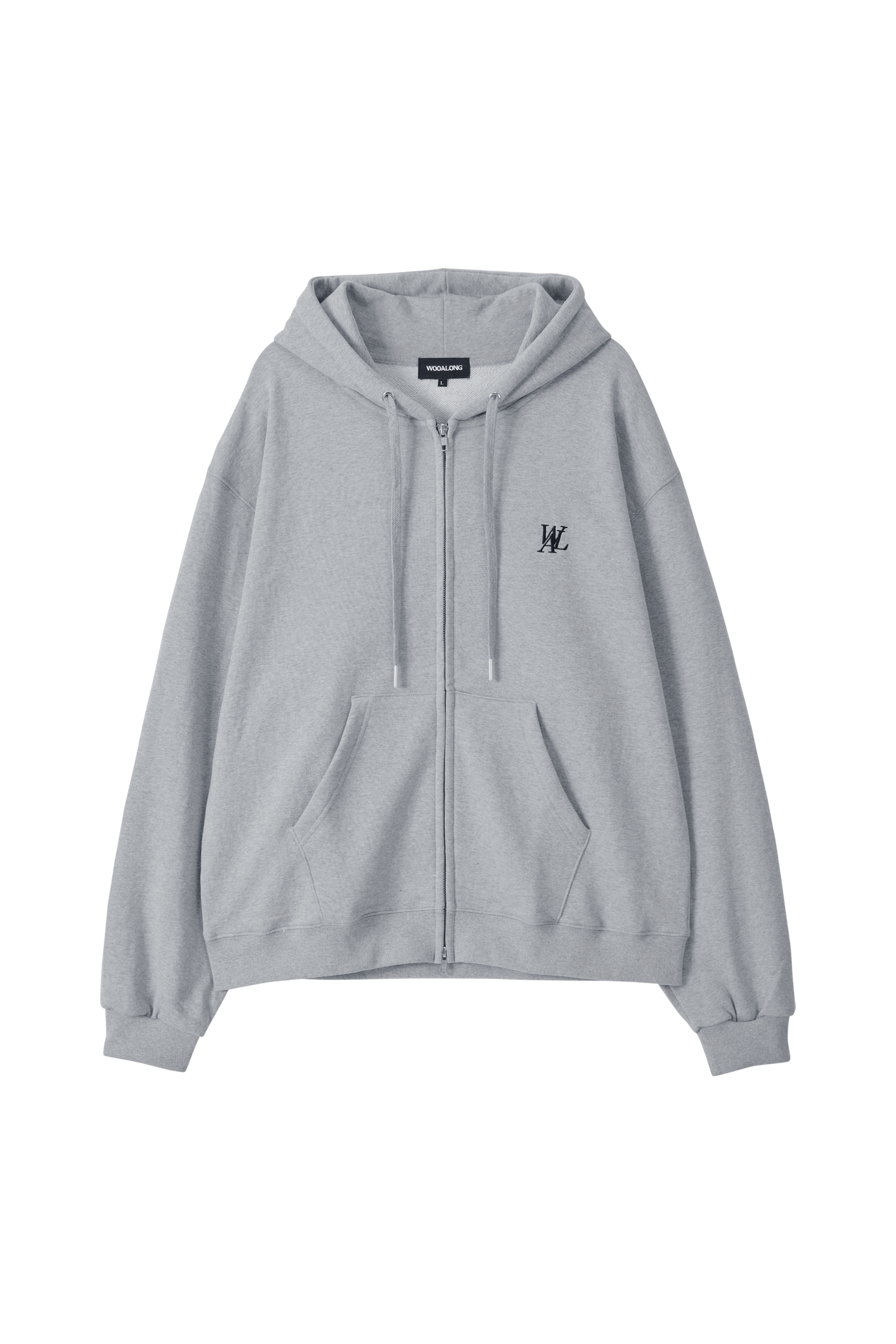[K-POPアイドル着用] Signature hood zip-up - GREY