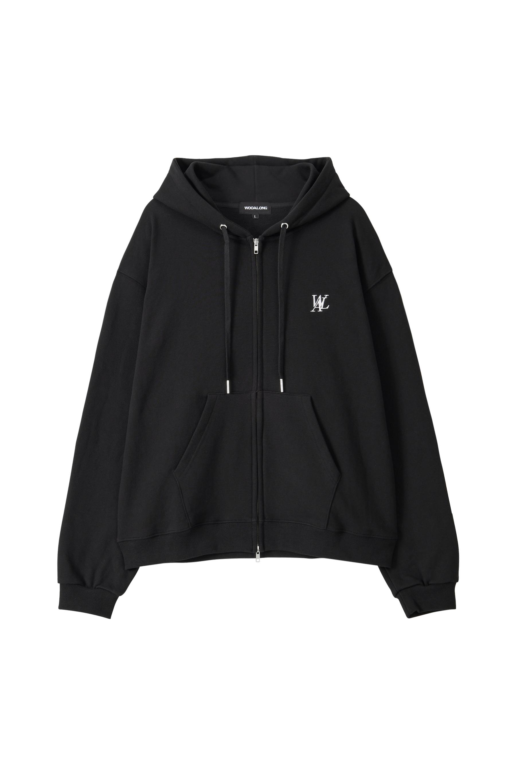 [K-POPアイドル着用] Signature hood zip-up - BLACK