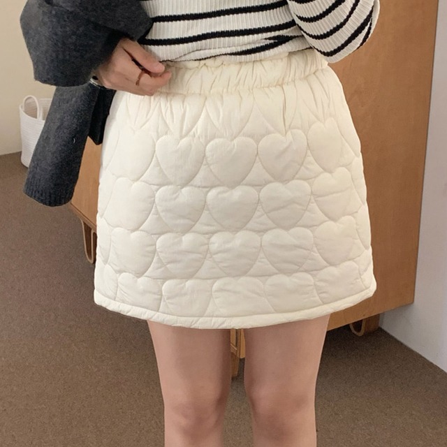 ハートキルティングダウンスカート2color | ファッション通販サイト NUGU