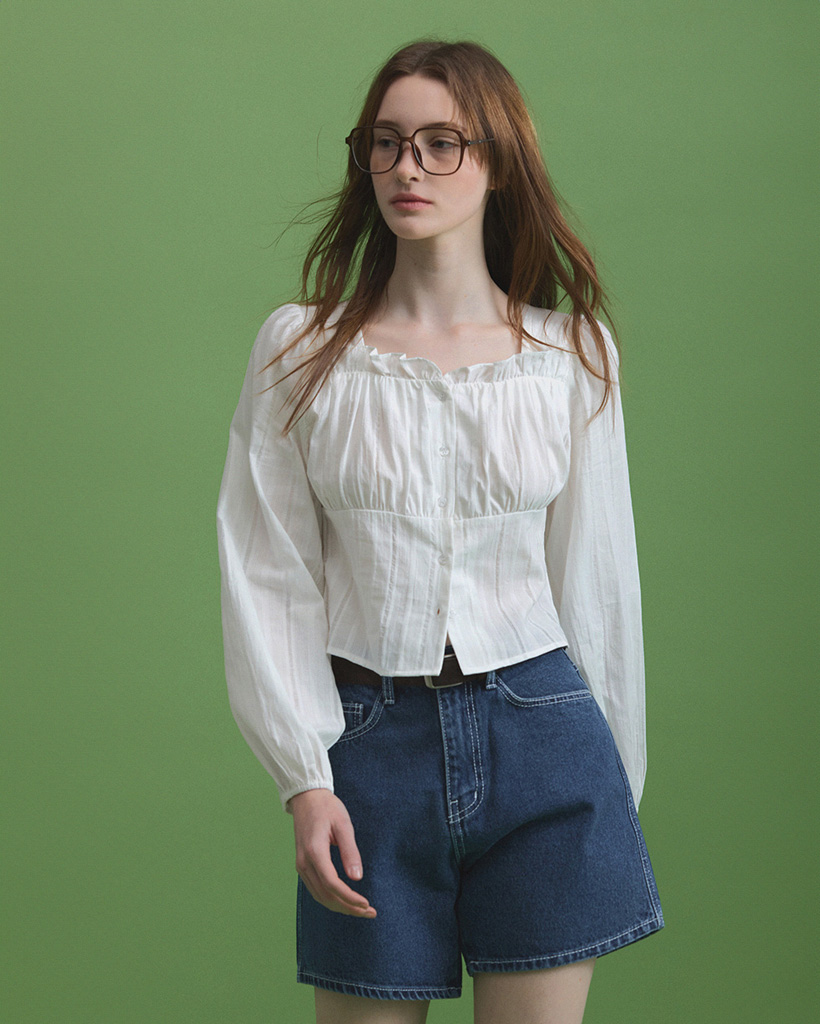 Morph Frill Crop Blouse