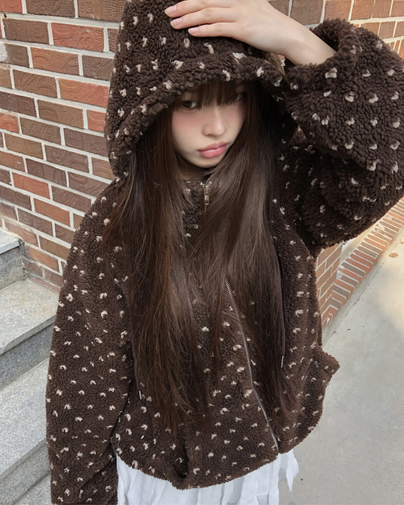 ボアジップアップパーカー