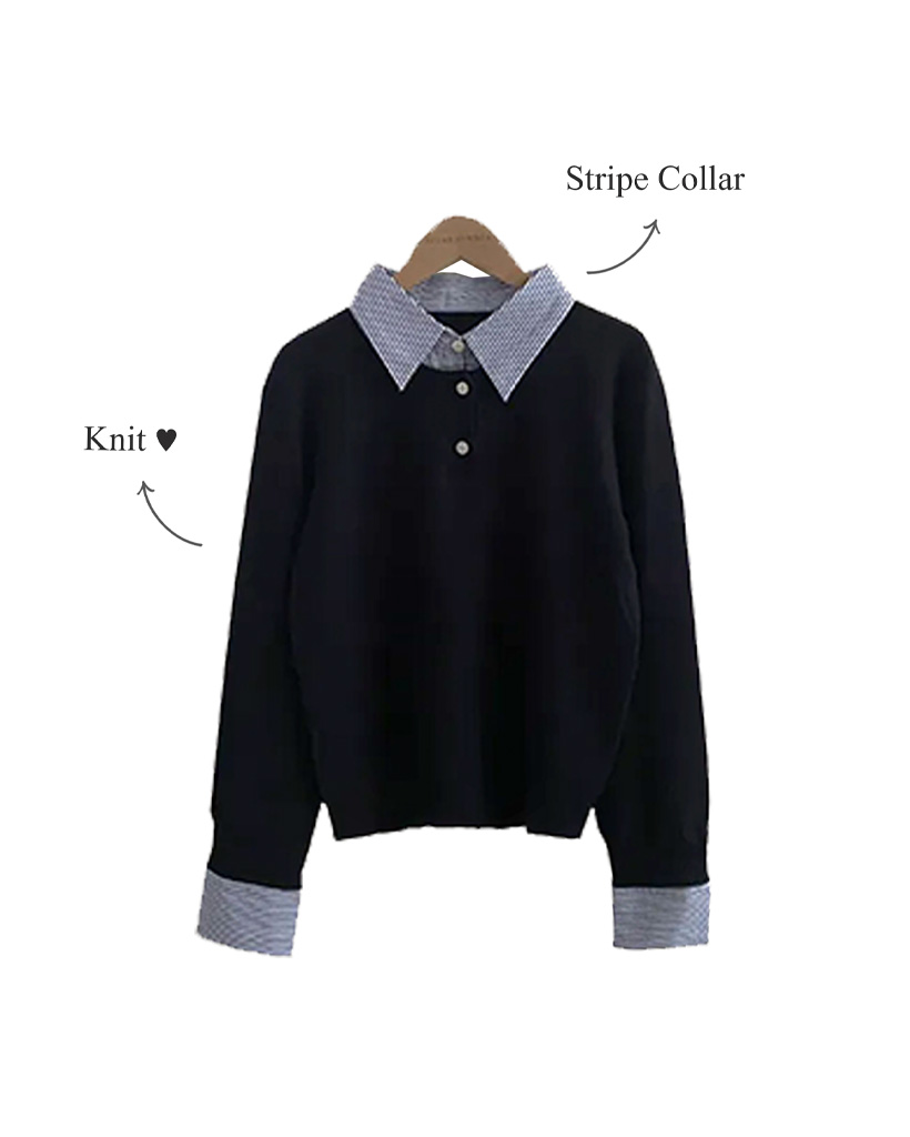 3color)シャツドッキングニット | ファッション通販サイト NUGU