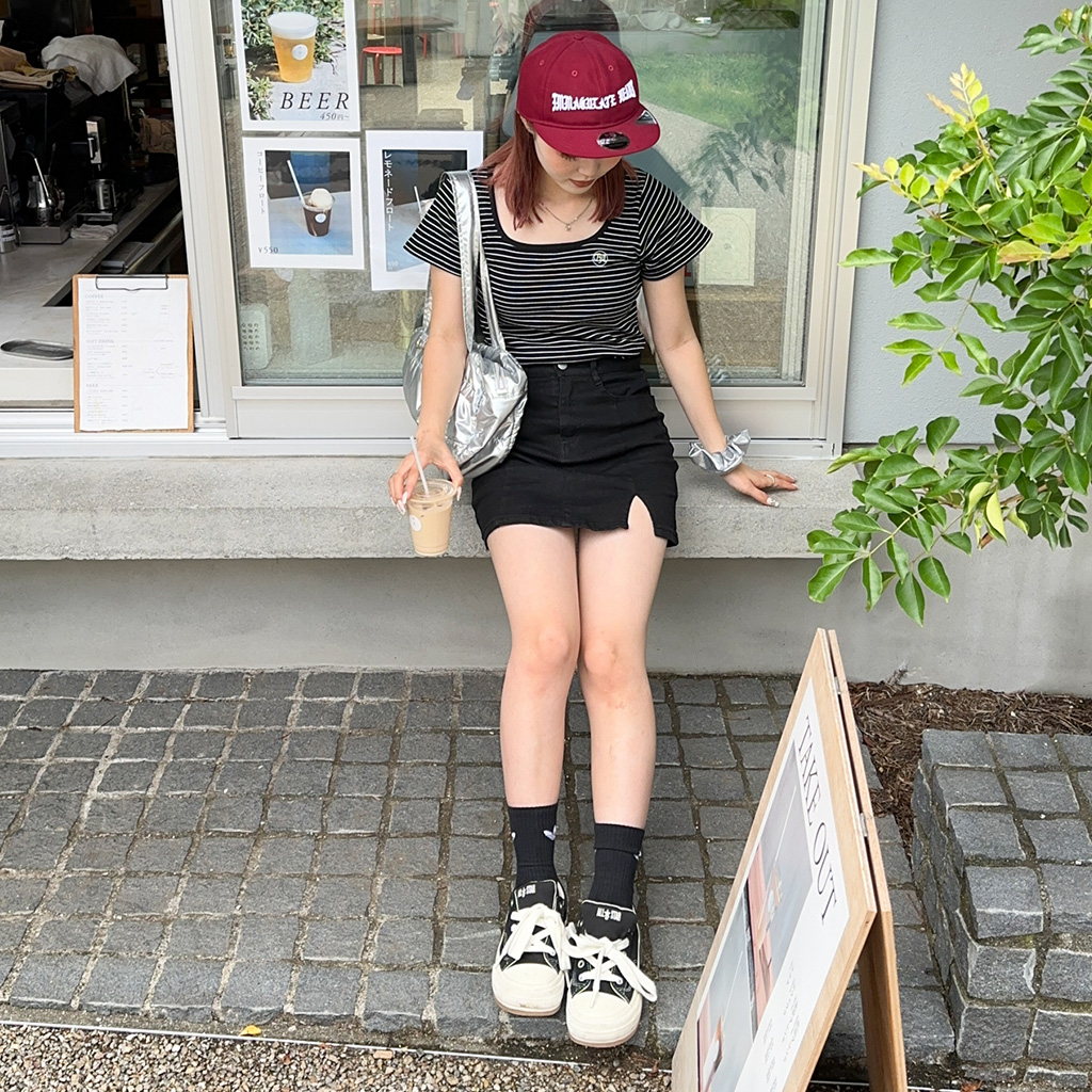 スリットデニムミニスカート | ファッション通販サイト NUGU
