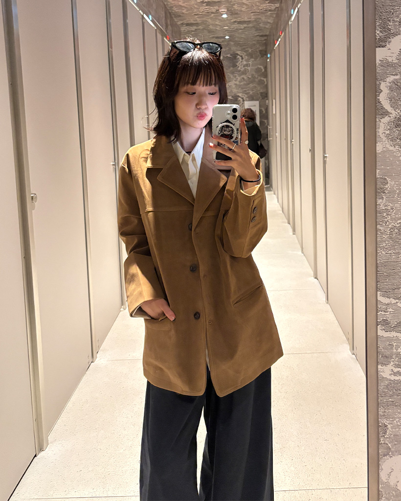 スチャンオーバーサイズスエードジャケット | ファッション通販サイト NUGU