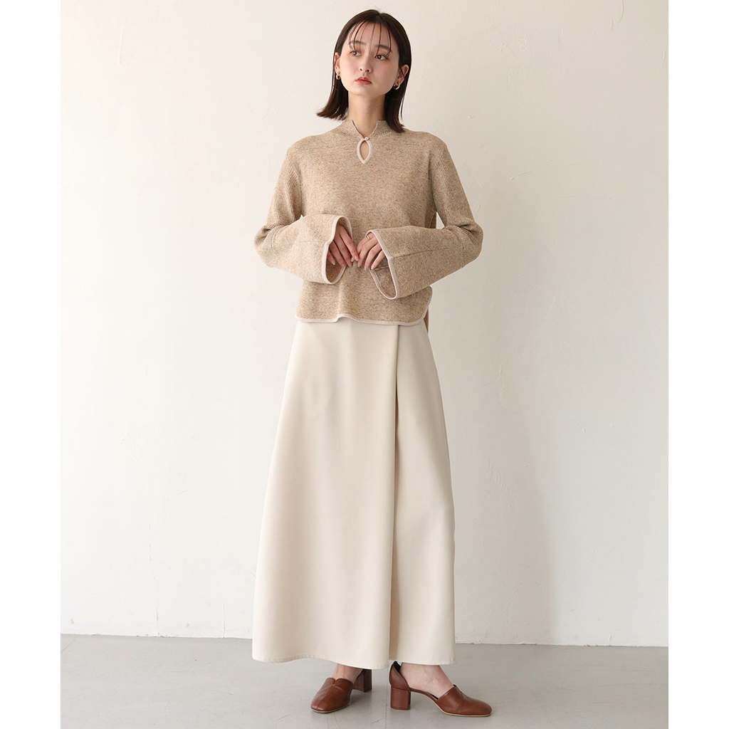 ティアーオープニングベルスリーブニット (986-11620) | ファッション