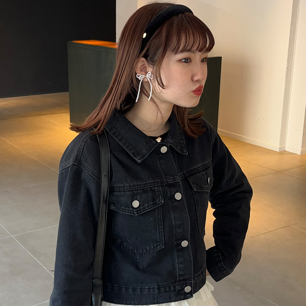 NIXIT ブラックデニムジャケット NIXIT ブラックデニムジャケット