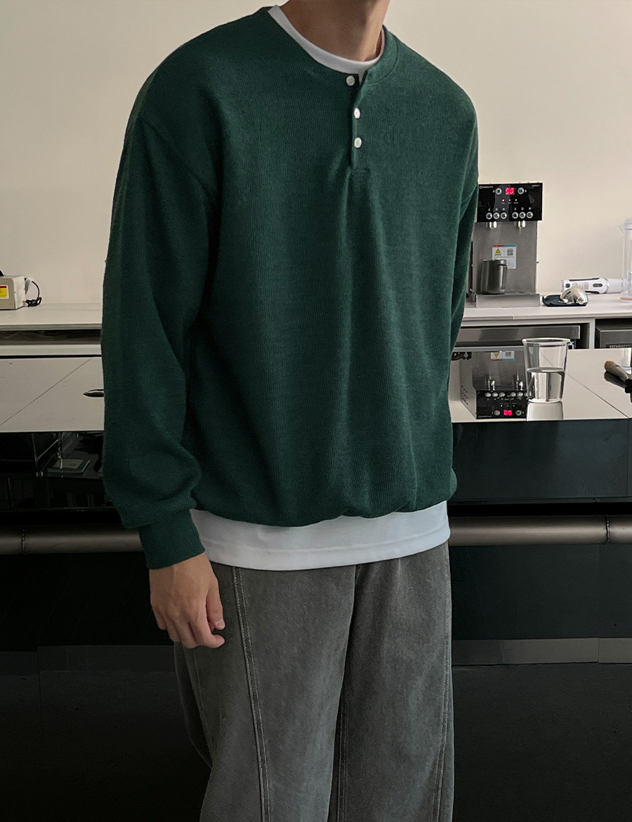 ヘンリー34 オープンエンド マックスウェイト ヘンリーネックTシャツ