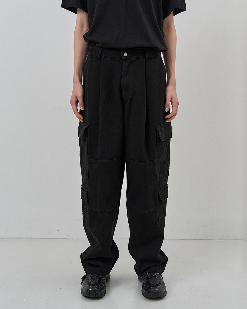 Field wide cargo pants_black | ファッション通販サイト NUGU