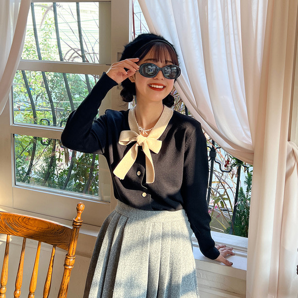 ラブリーリボンタイカーディガン | ファッション通販サイト NUGU