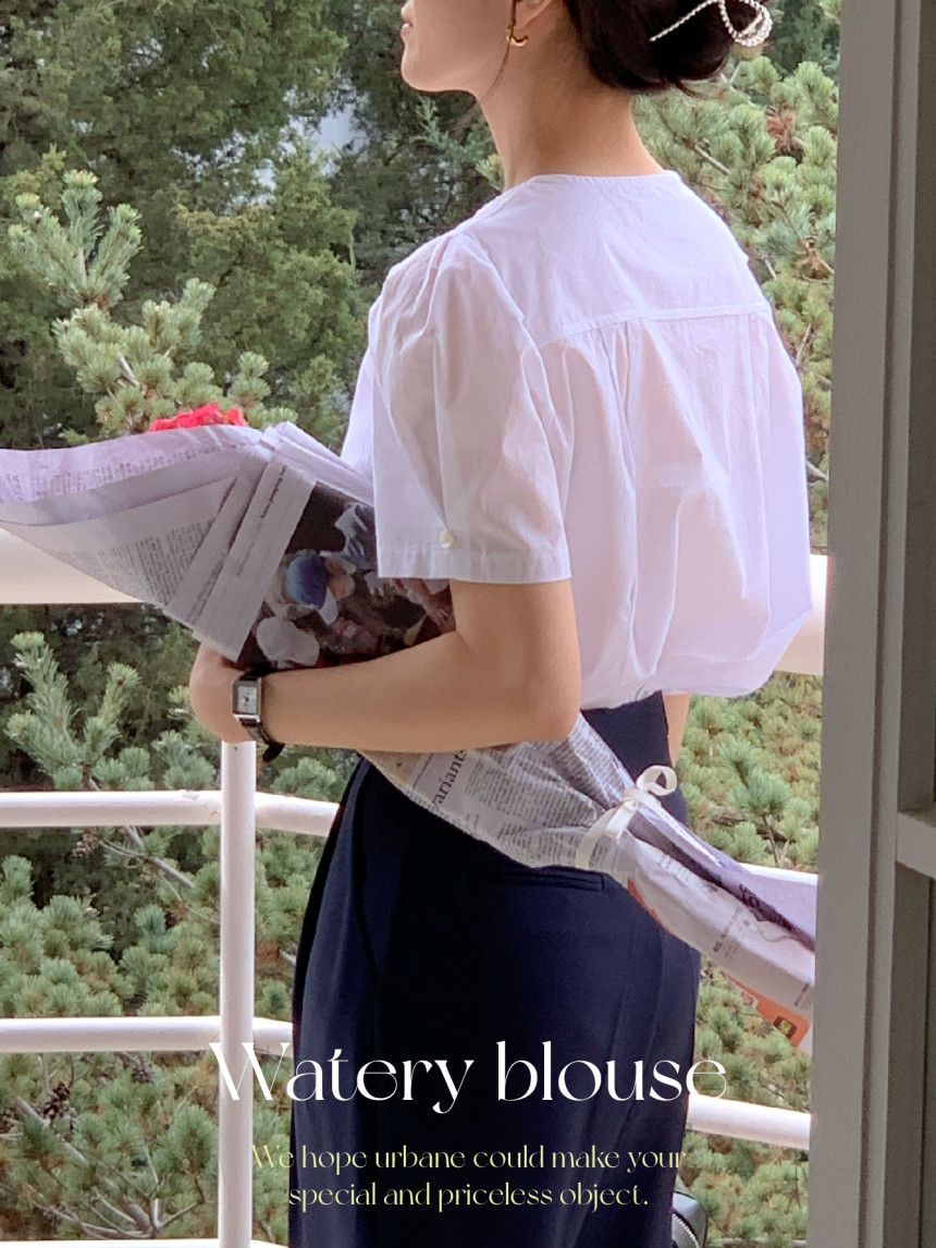 [original] ラブリー半袖パフブラウス(3c)