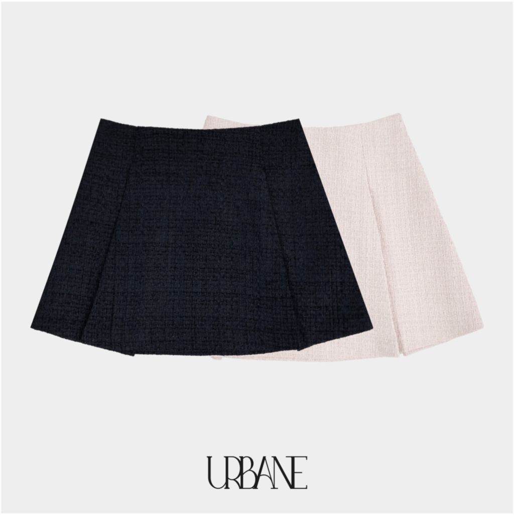 [original] Aラインタック入りミニツイードスカート(2c)