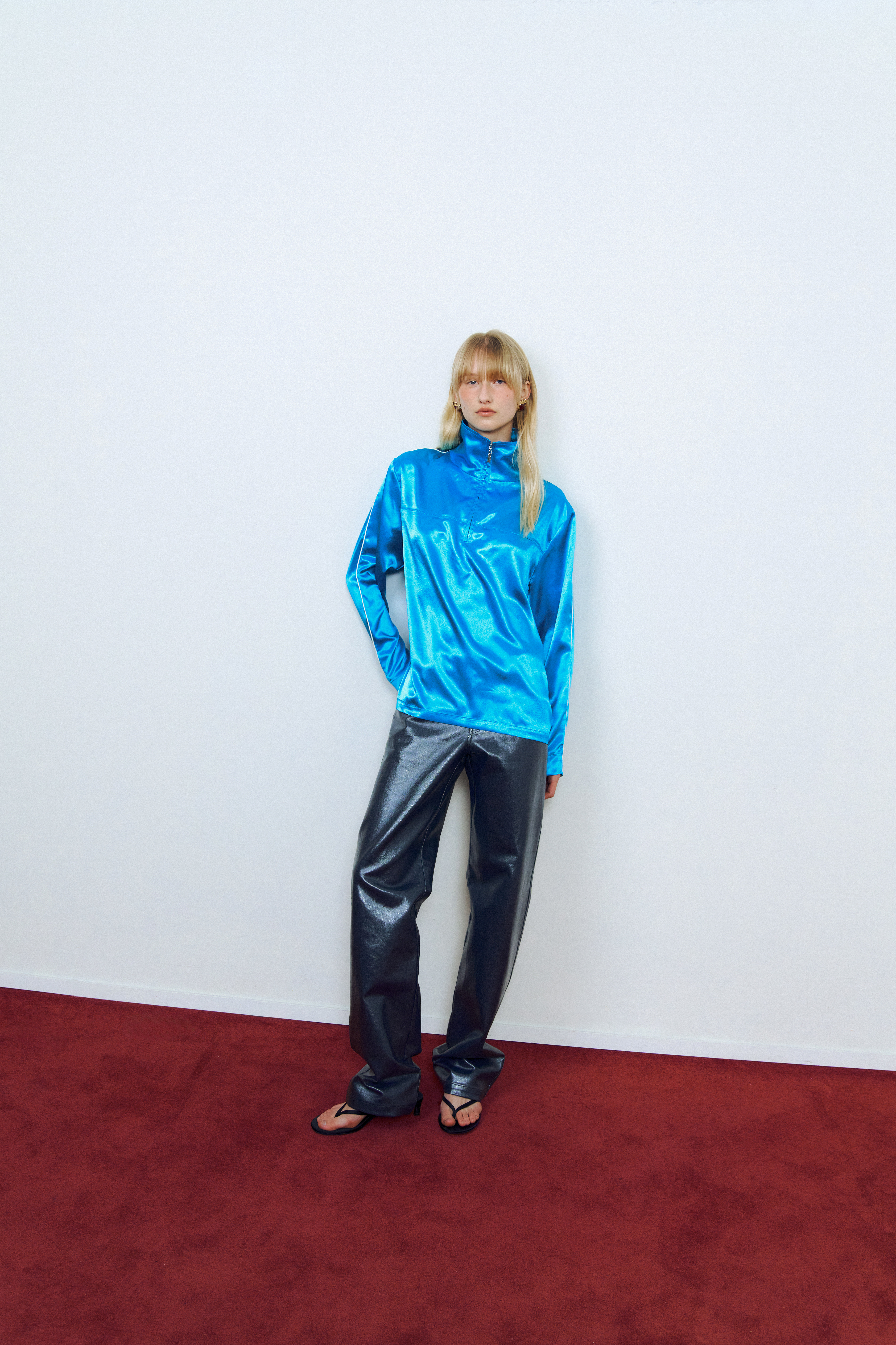 Luster Coating Pants_Indigo | ファッション通販サイト NUGU