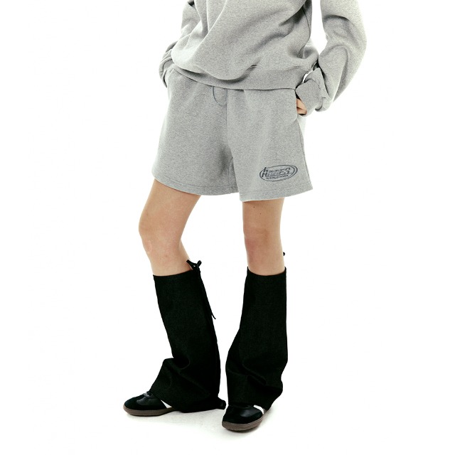 [単独最安値]ROUND LOGO EMBROIDERED SHORTS GREY