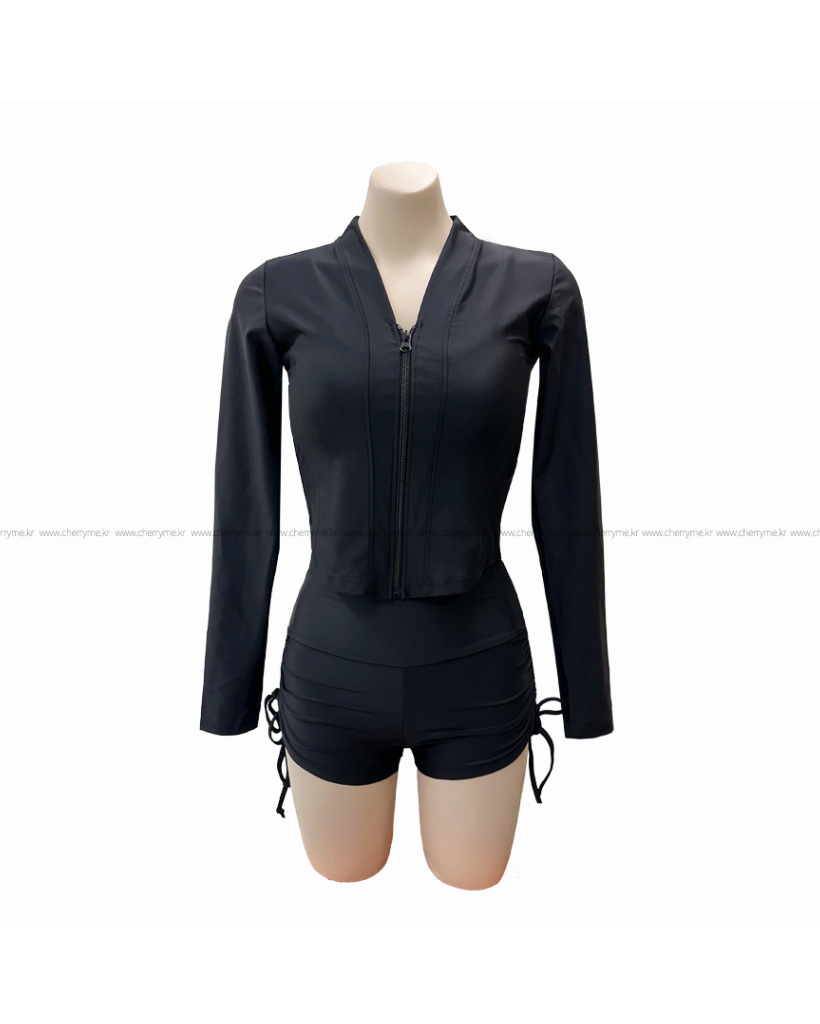 水着・ラッシュガード Acka frill design swim wear /Black Acka frill design swim wear /Black