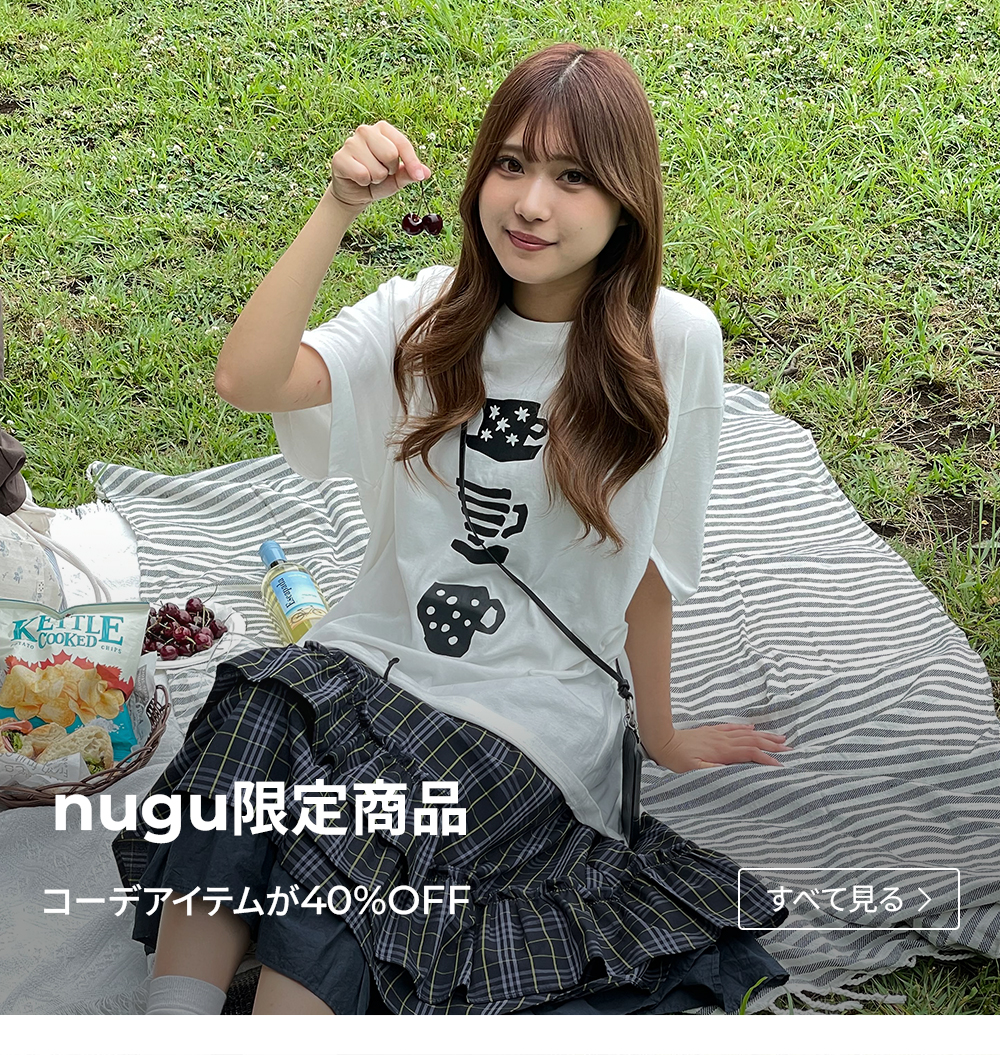 1週間限定【nugu】モヘアリボンパフニット ホワイトシースルードット2点セット NEW COLLECTION OPEN | ファッション通販サイト NUGU
