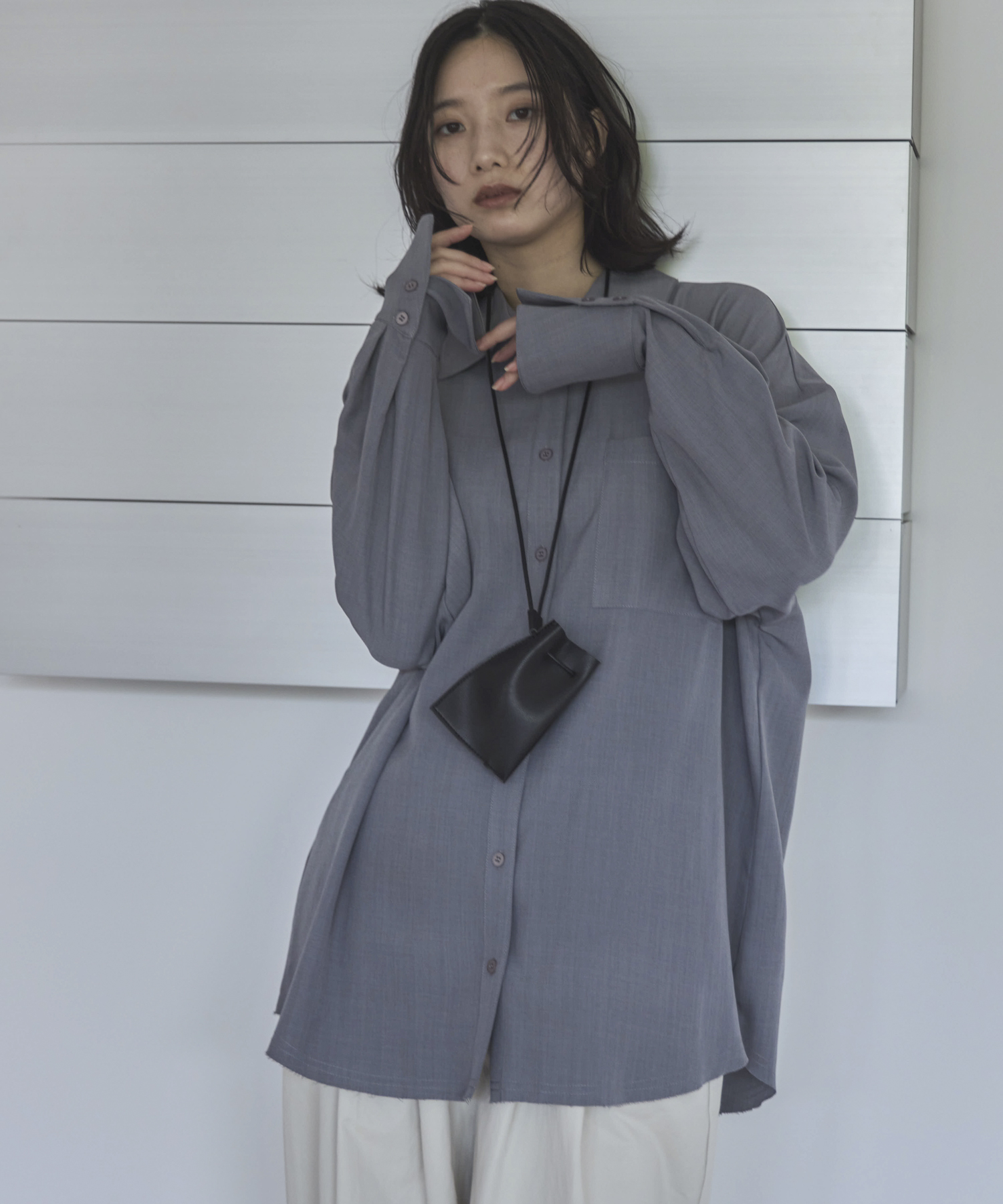 ページ✩.*˚ カットオフオーバーシャツ | ファッション通販サイト NUGU