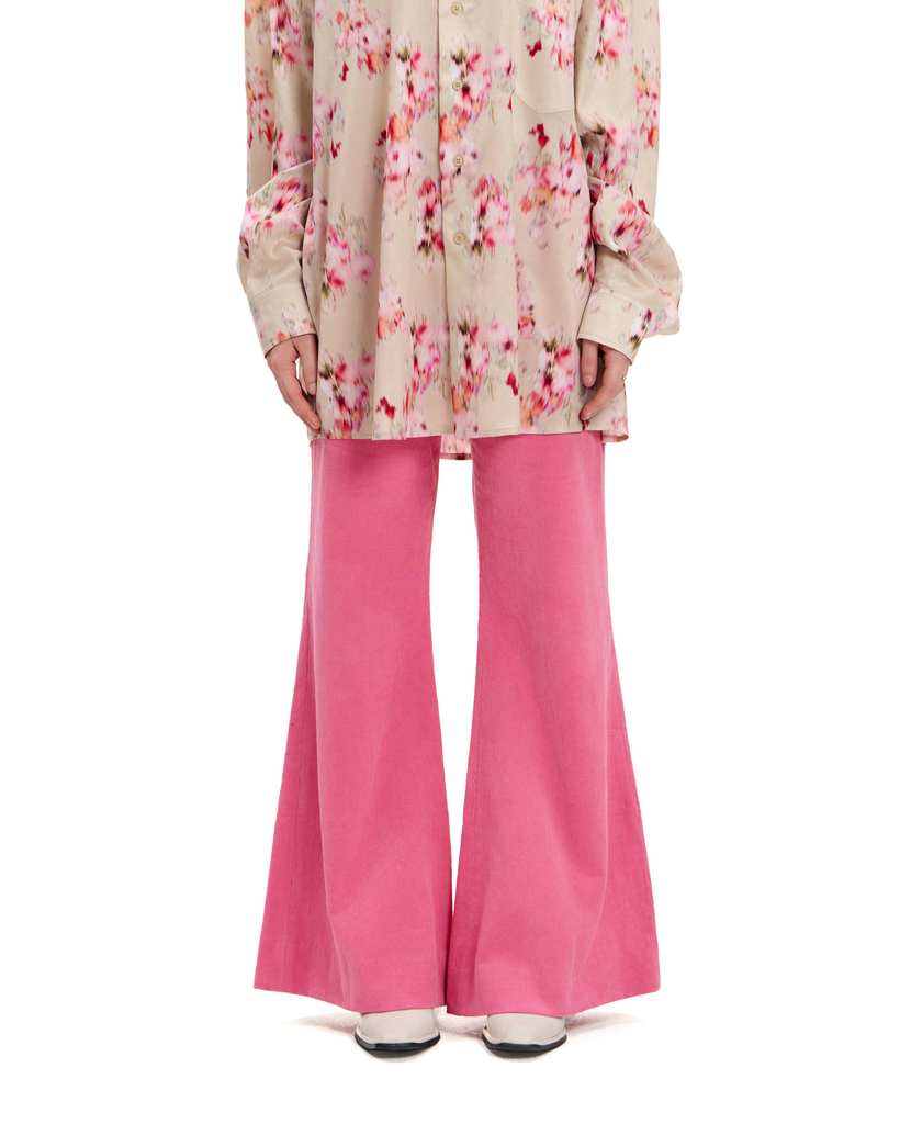 PINK CORDUROY BOOTCUT TROUSERS