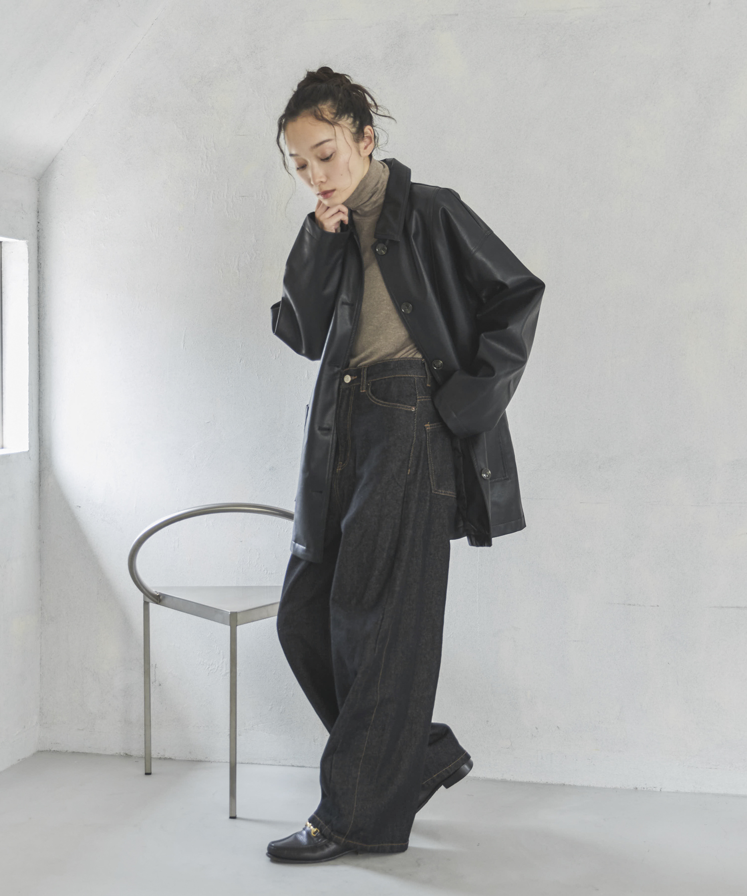 ウール混シアーハイネックロンTee | ファッション通販サイト NUGU