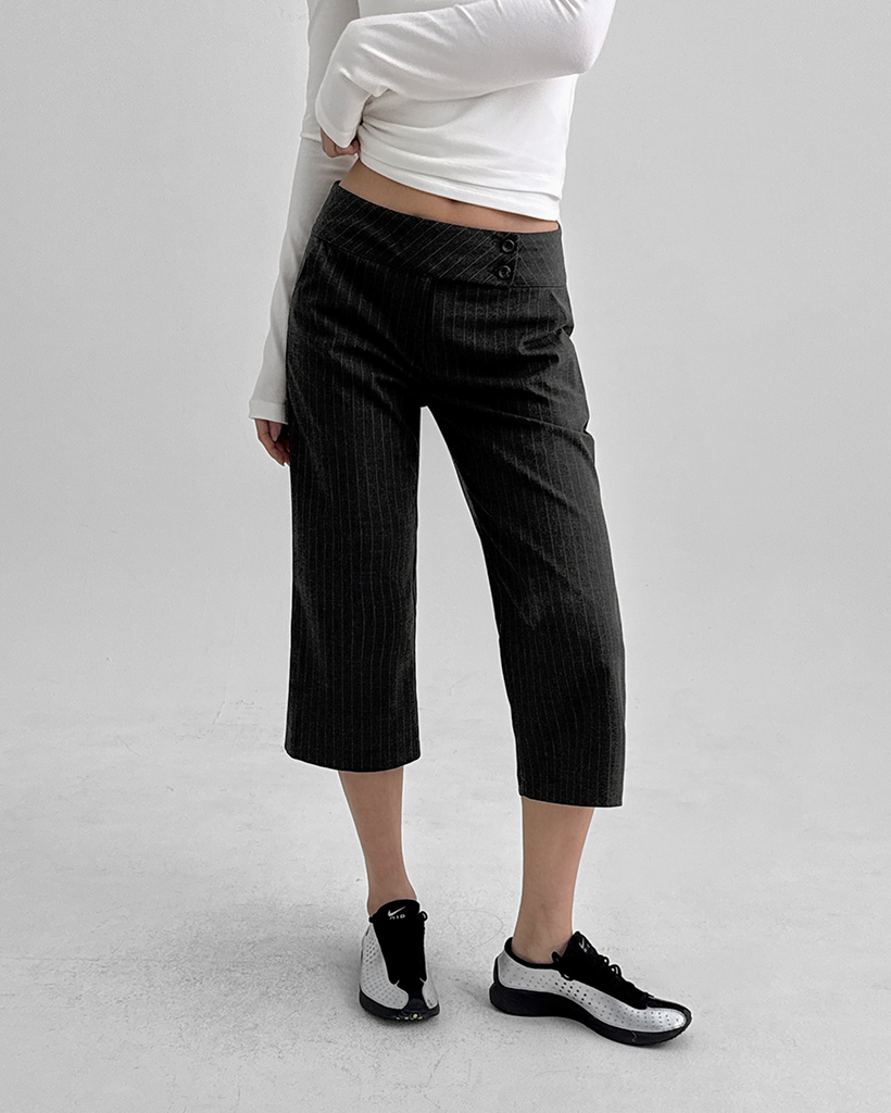 original]ストライプカプリパンツ | ファッション通販サイト NUGU