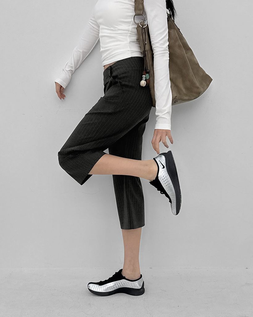 original]ストライプカプリパンツ | ファッション通販サイト NUGU