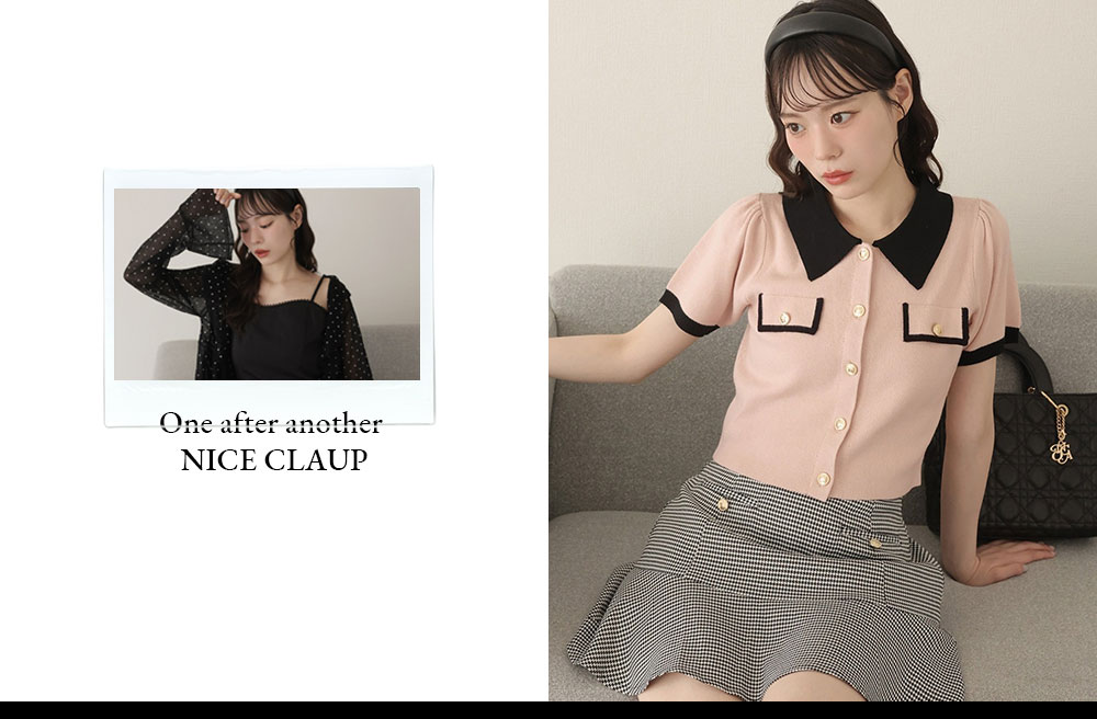 one after another NICE CLAUP リボンロンパース