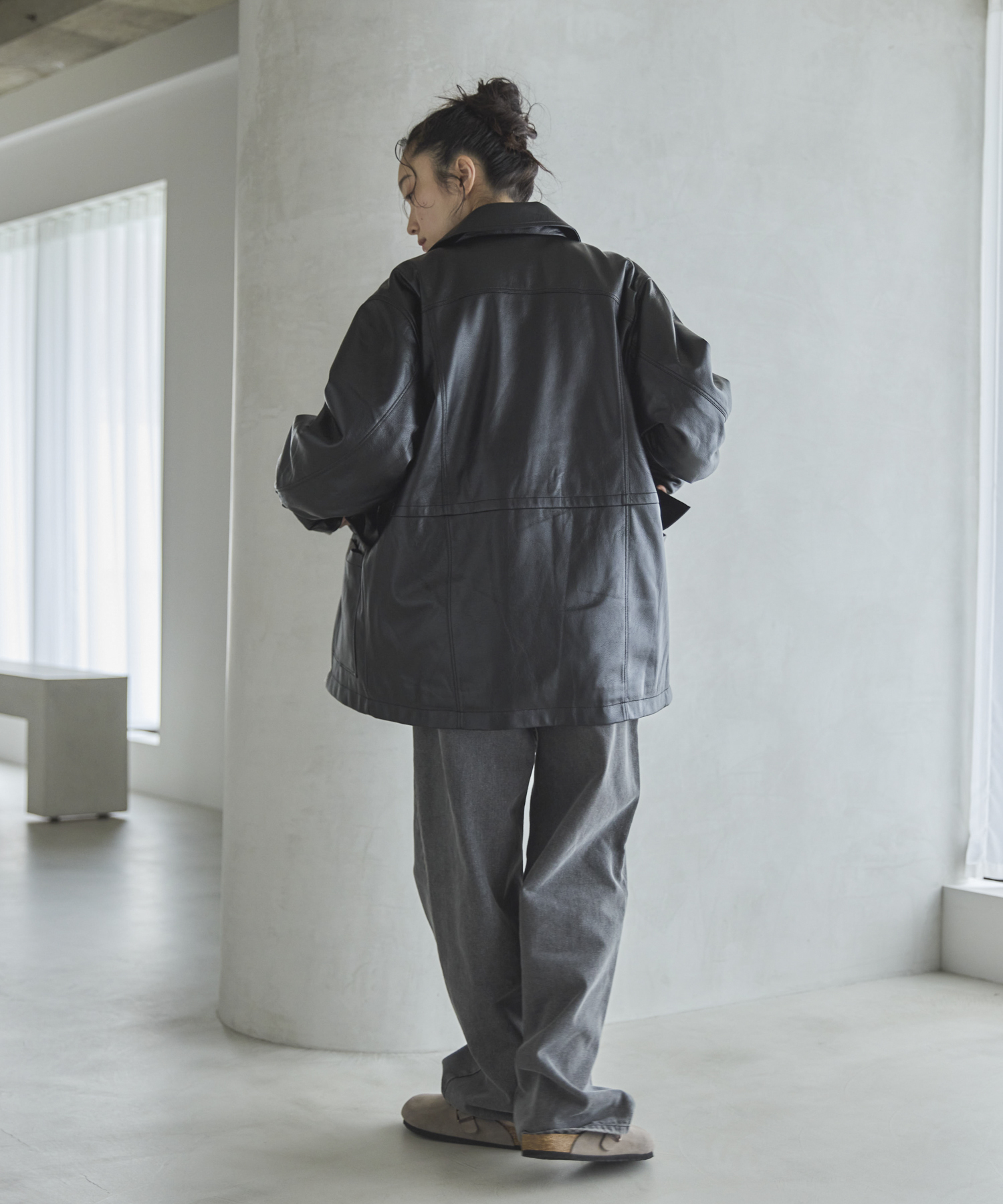 フェイクレザー中綿ブルゾン | ファッション通販サイト NUGU