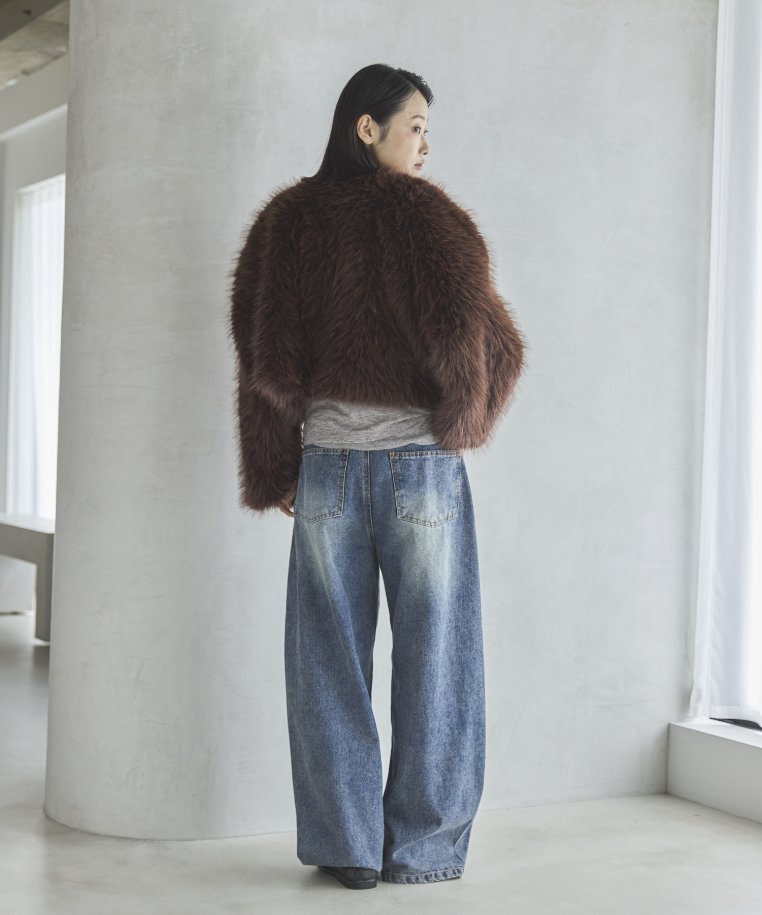 フェイクファーショートコート | ファッション通販サイト NUGU