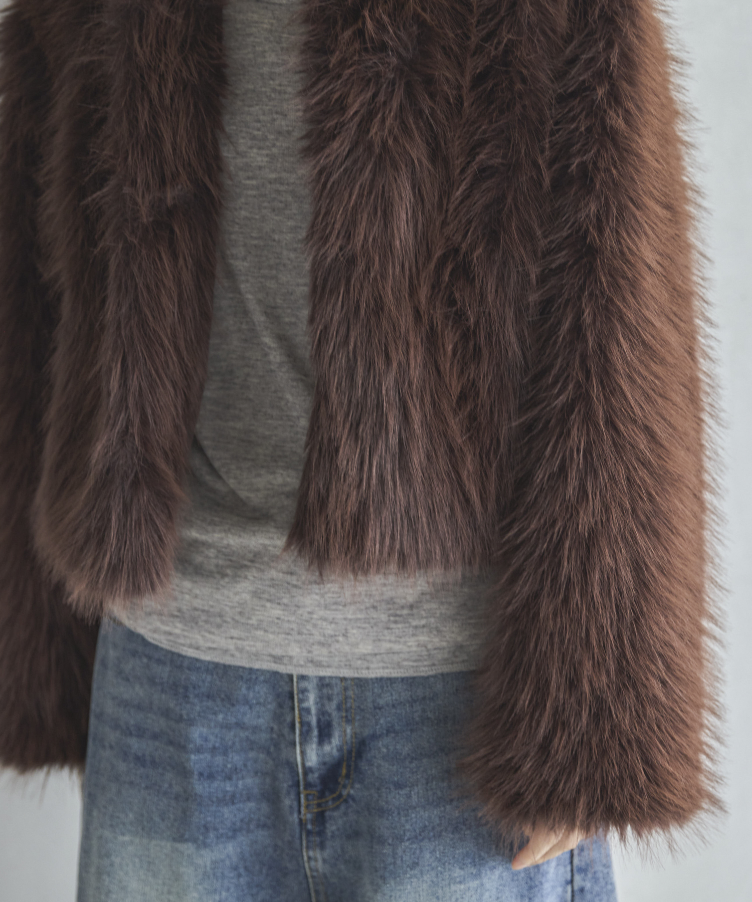 フェイクファーショートコート | ファッション通販サイト NUGU