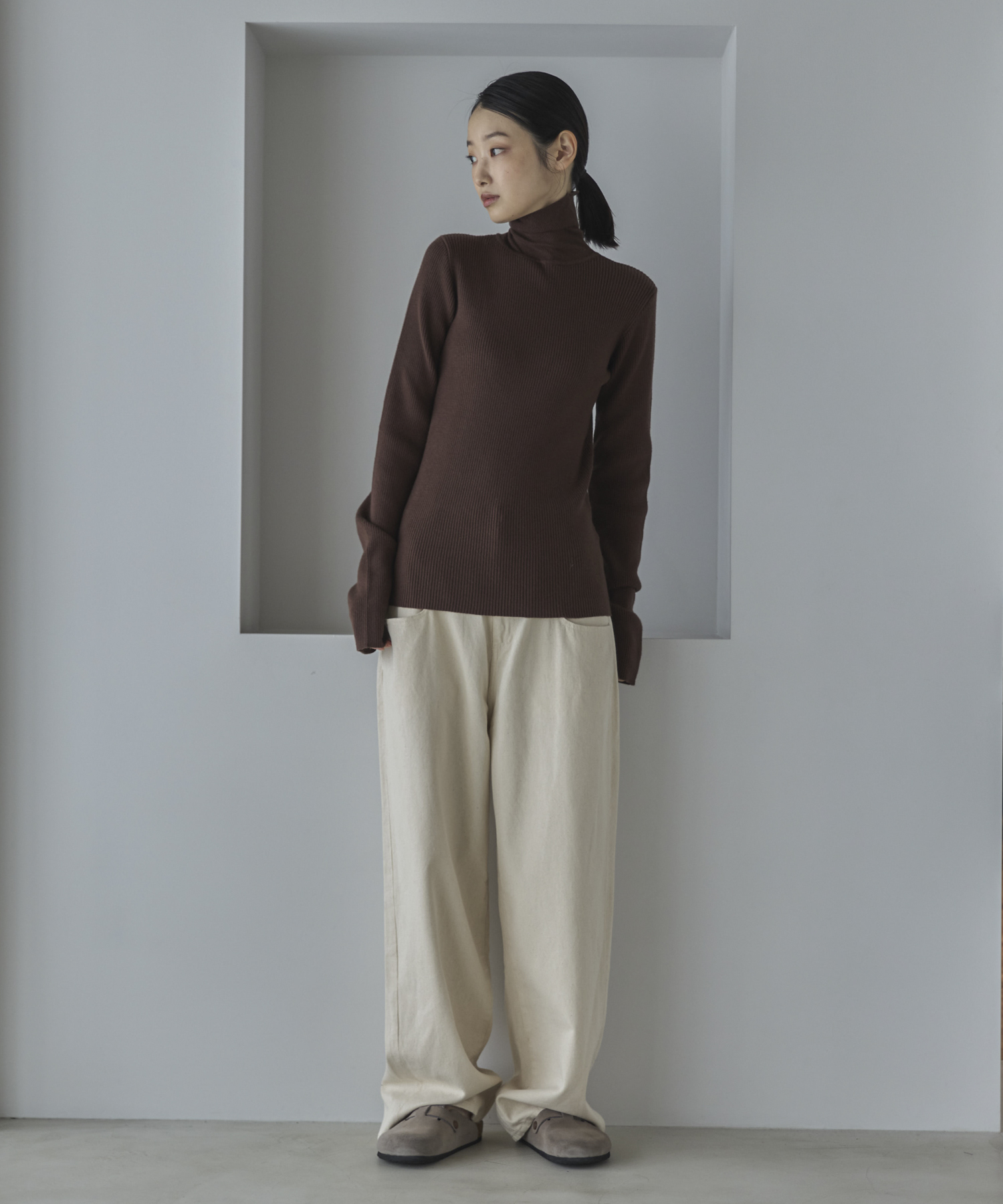 新品☆ハイネックハンドニット ハンドウォッシャブル】ベーシックハイネックニット | ファッション