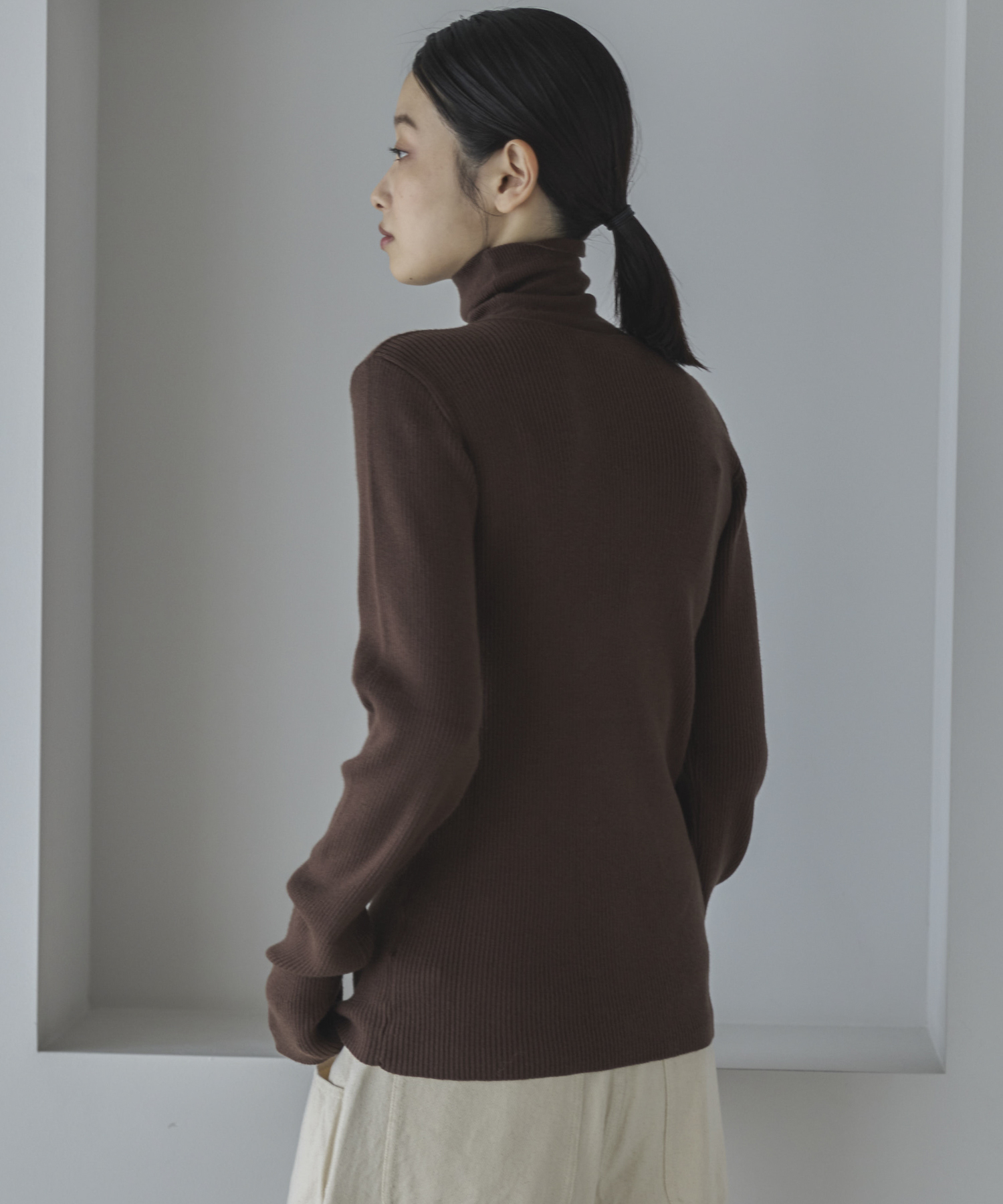 ハンドウォッシャブル】ベーシックハイネックニット | ファッション