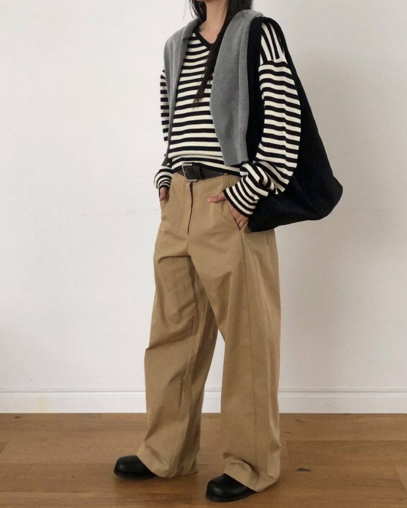 セミワイドチノパンツ (2color) | ファッション通販サイト NUGU