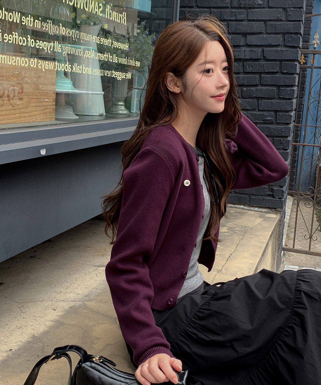 ソフト ニットカーディガン