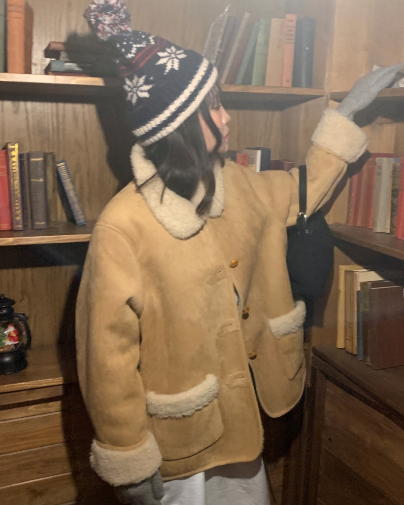 ポケットオーバーサイズムートンコート