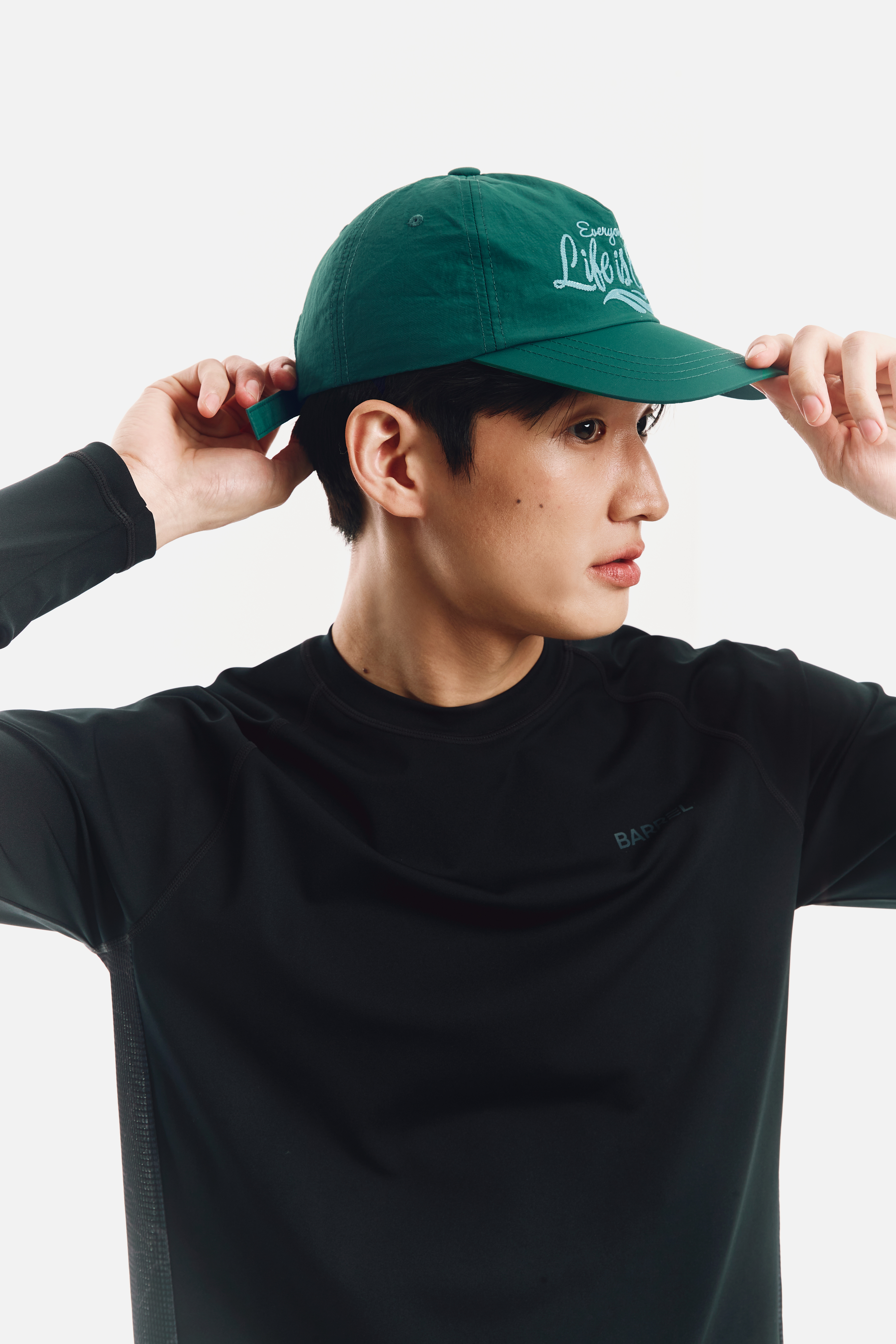 SURF NYLON BALL CAP DEEP GREEN