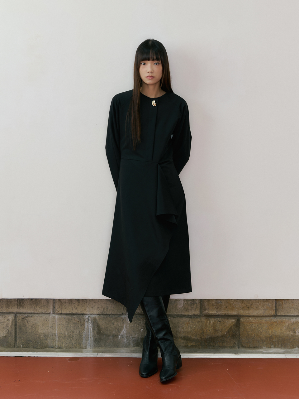 CHECK WOOL LONG COAT, BLACK | ファッション通販サイト NUGU