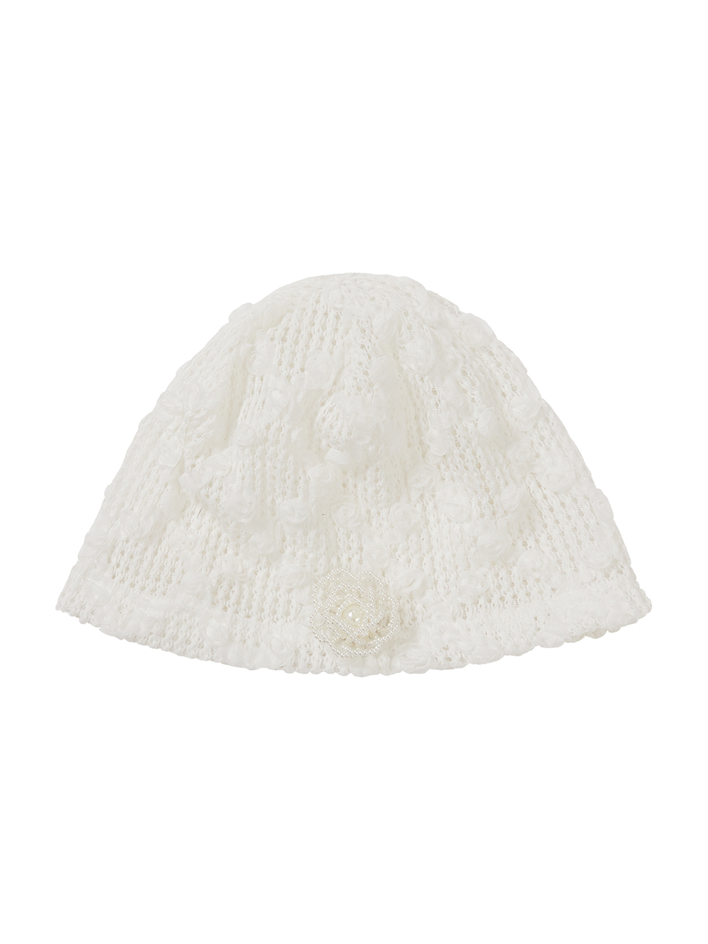 Pearl Corsage Lace Beanie White | ファッション通販サイト NUGU