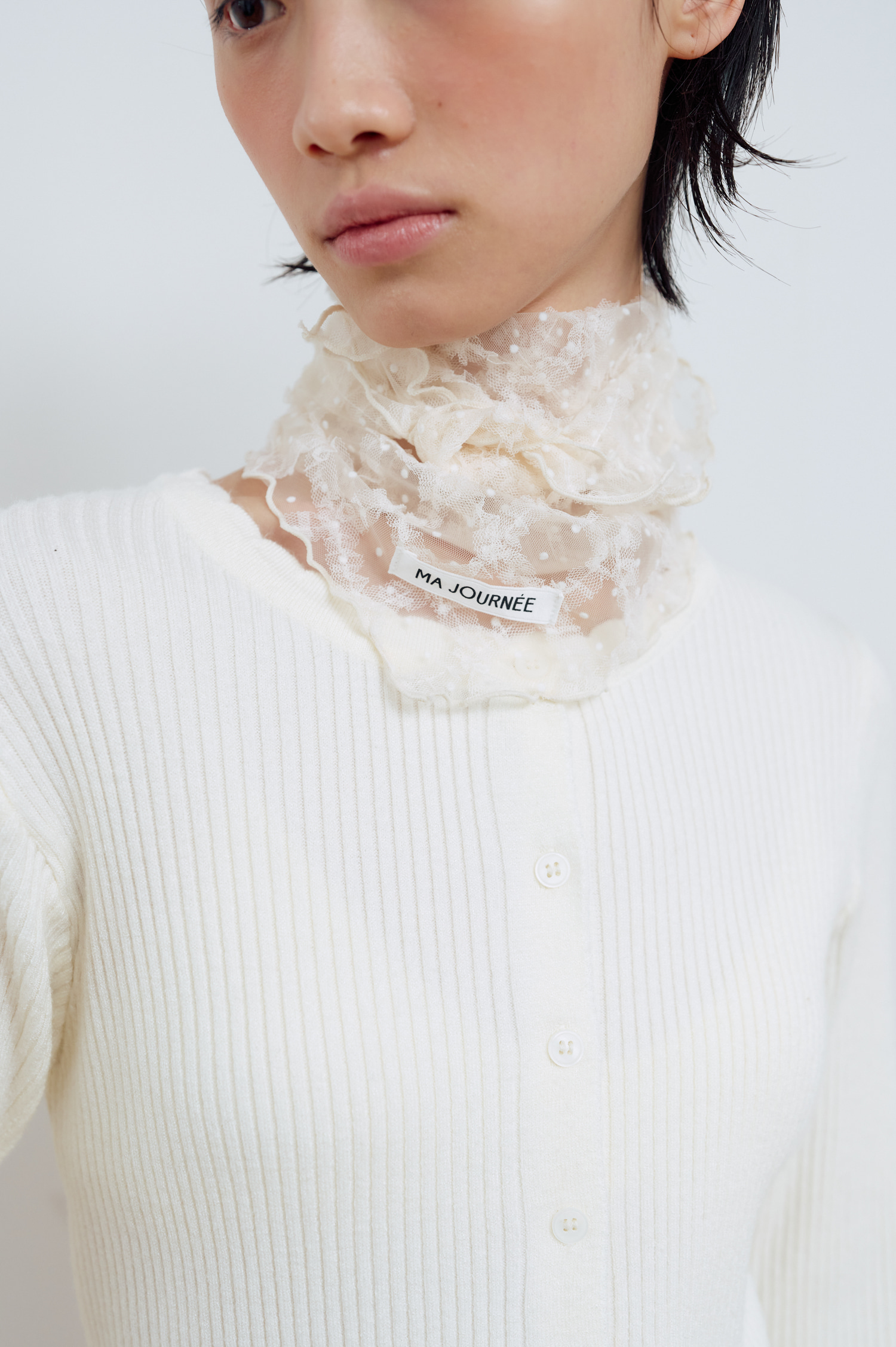 [MA JOURNEE] FRILL DOT SCARF /追跡付 FRILL DOT SCARF_CREAM | ファッション通販サイト NUGU