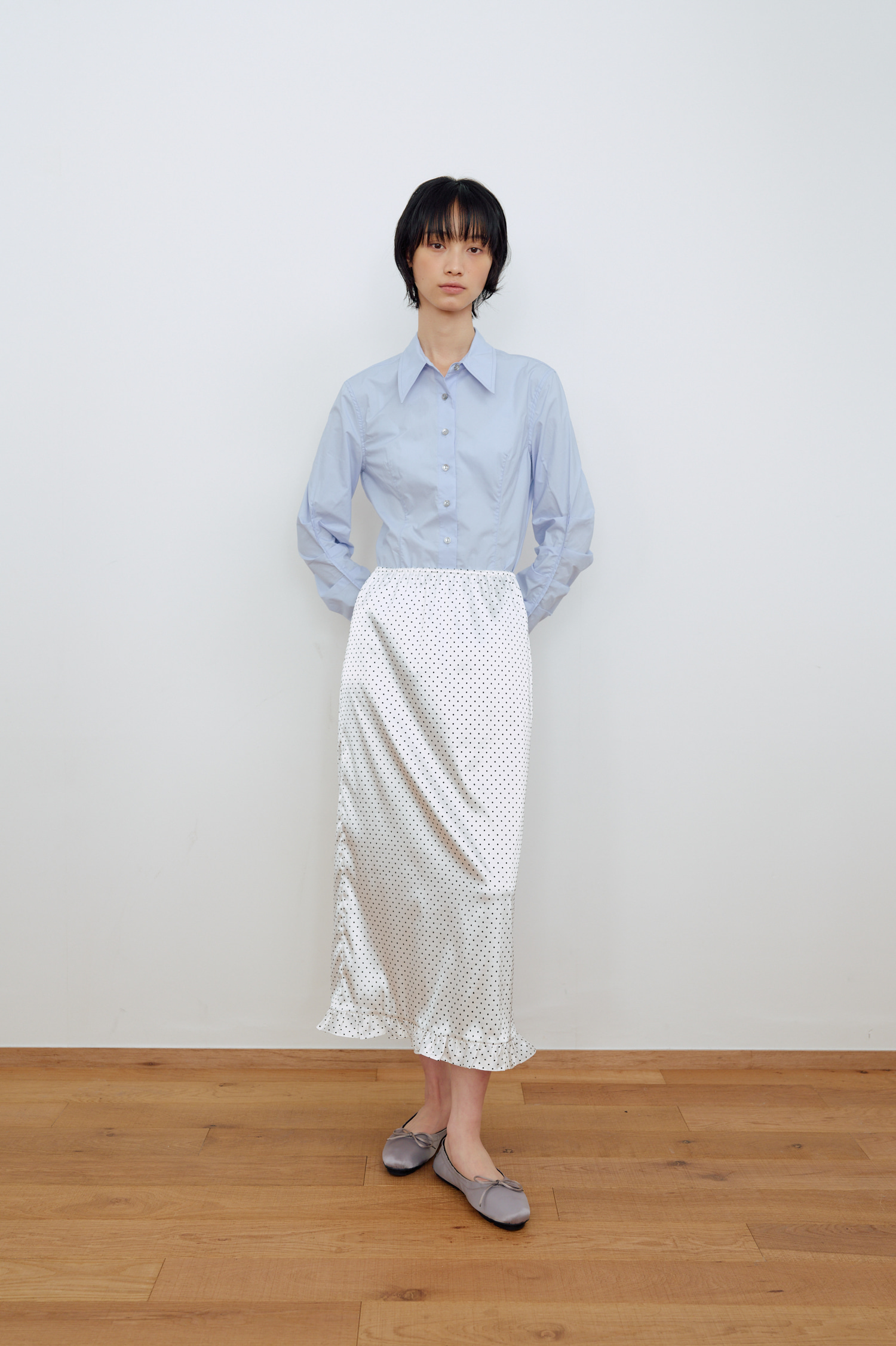 FRILL LAYERED LONG SKIRT_WHITE