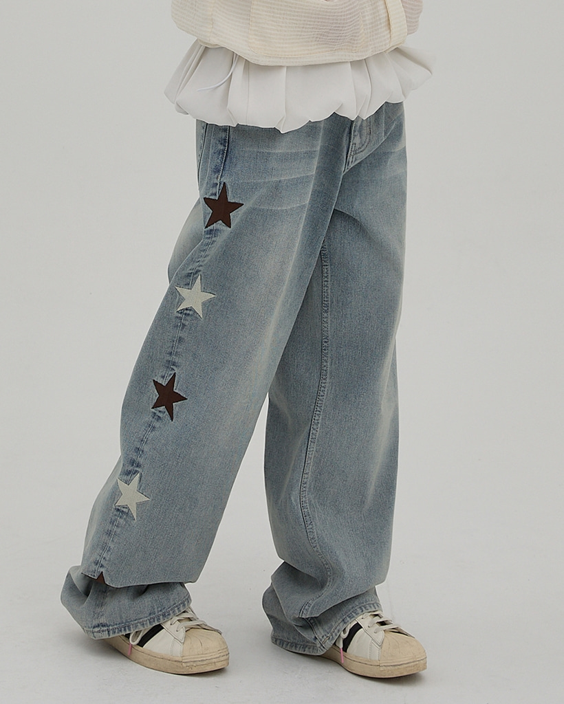 [K-POPアイドル着用] Star Denim Pants YELLOW WASHED
LIGHT BLUE