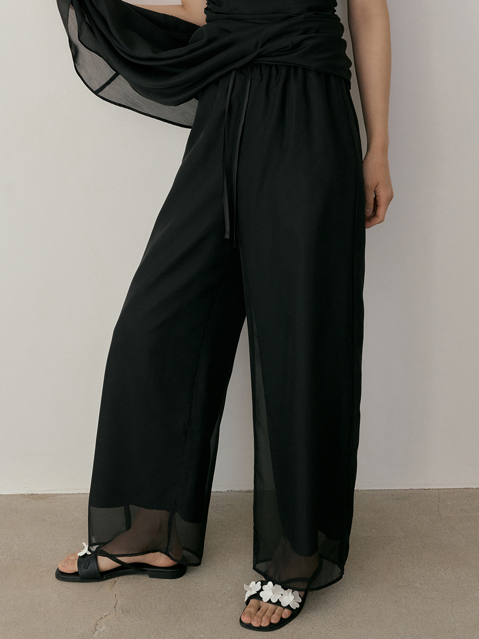 XUP wide pants black Mサイズ　エアロビクス　ダンス ASP CHIFFON WIDE PANTS BLACK | ファッション通販サイト NUGU