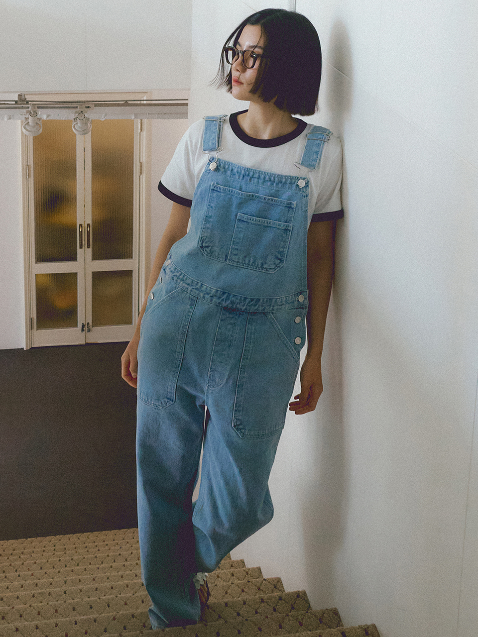 K-POPアイドル着用] [NF] YOUTH DENIM OVERALL (LIGHT BLUE)_