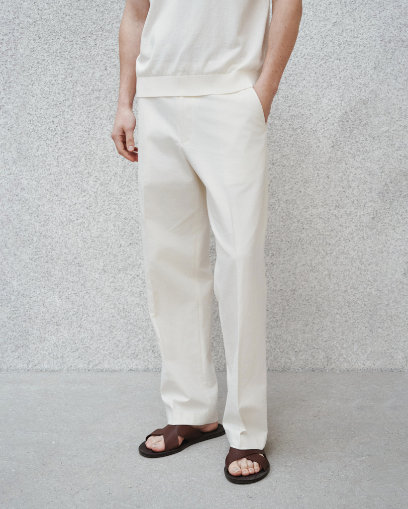 Collin Summer Essential Trousers Ivory