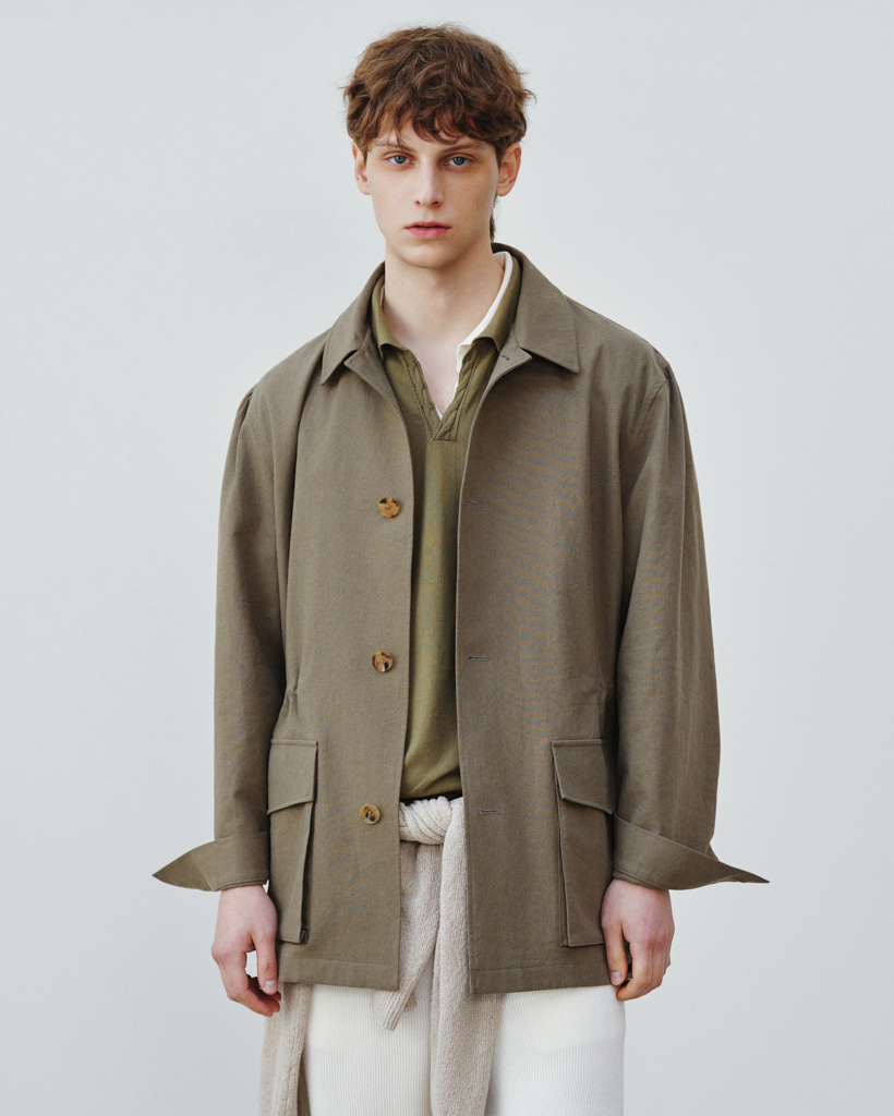 Kane Linen Hunting Jacket Khaki | ファッション通販サイト NUGU