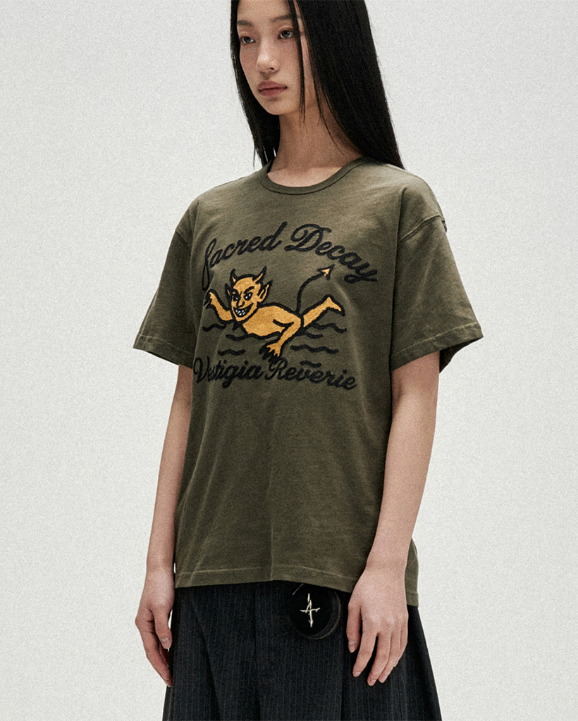 Swim In Decay Regular Fit T-Shirts - Khaki