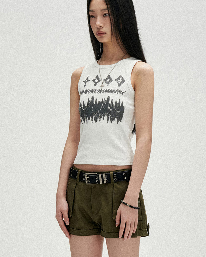 W Silent Wake Sleeveless - White