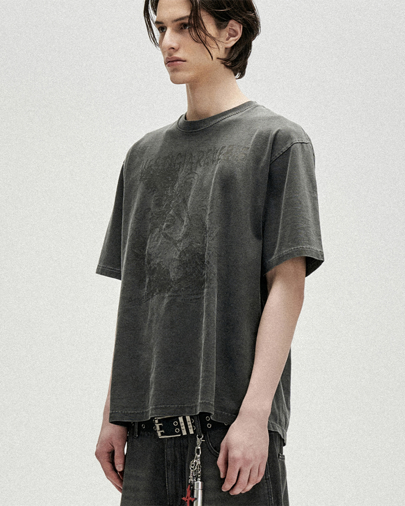 Uprising Pigment T-Shirts - Charcoal