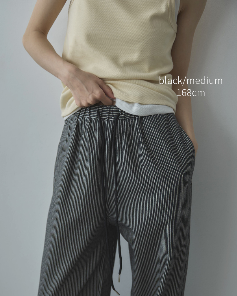 ストライプルーズイージーパンツ