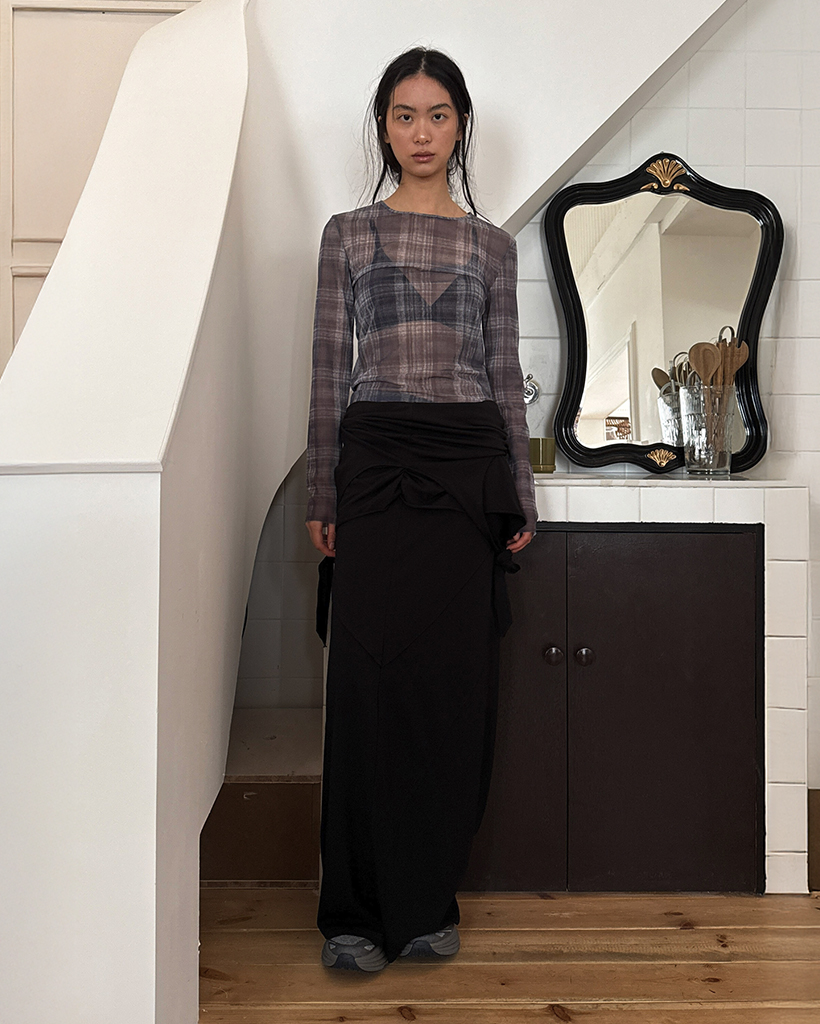 DOUBLE LAYERED LONG DRESS (BLACK)