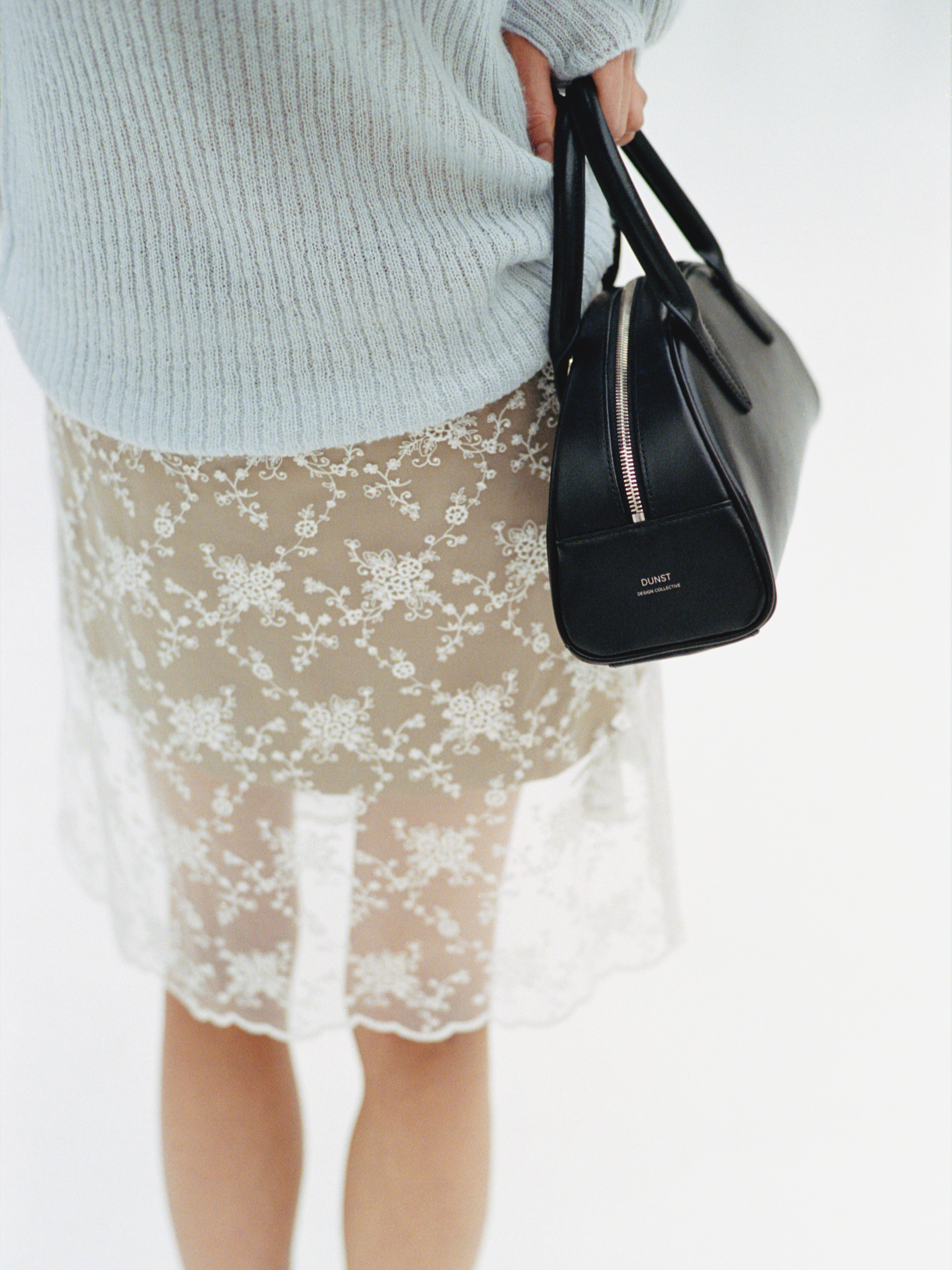 NEEDLEWORK LAYERING SKIRT WHITE_UDSK6A209WT