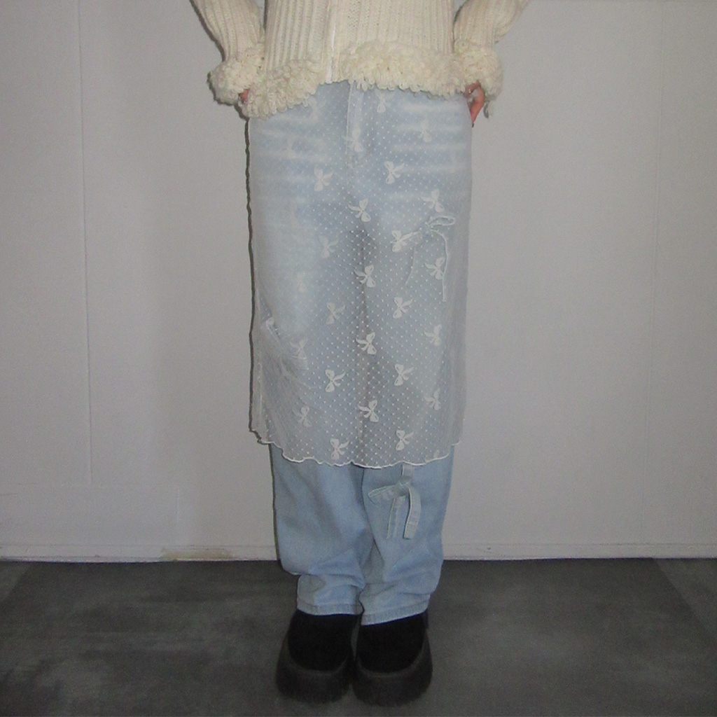 リボンデニムパンツ | ファッション通販サイト NUGU